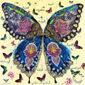 FullArt BUTTERFLY LIGHT TIME, "The Wings of Power" Pregiato Foulard Unisex Colorato Firmato 140X140