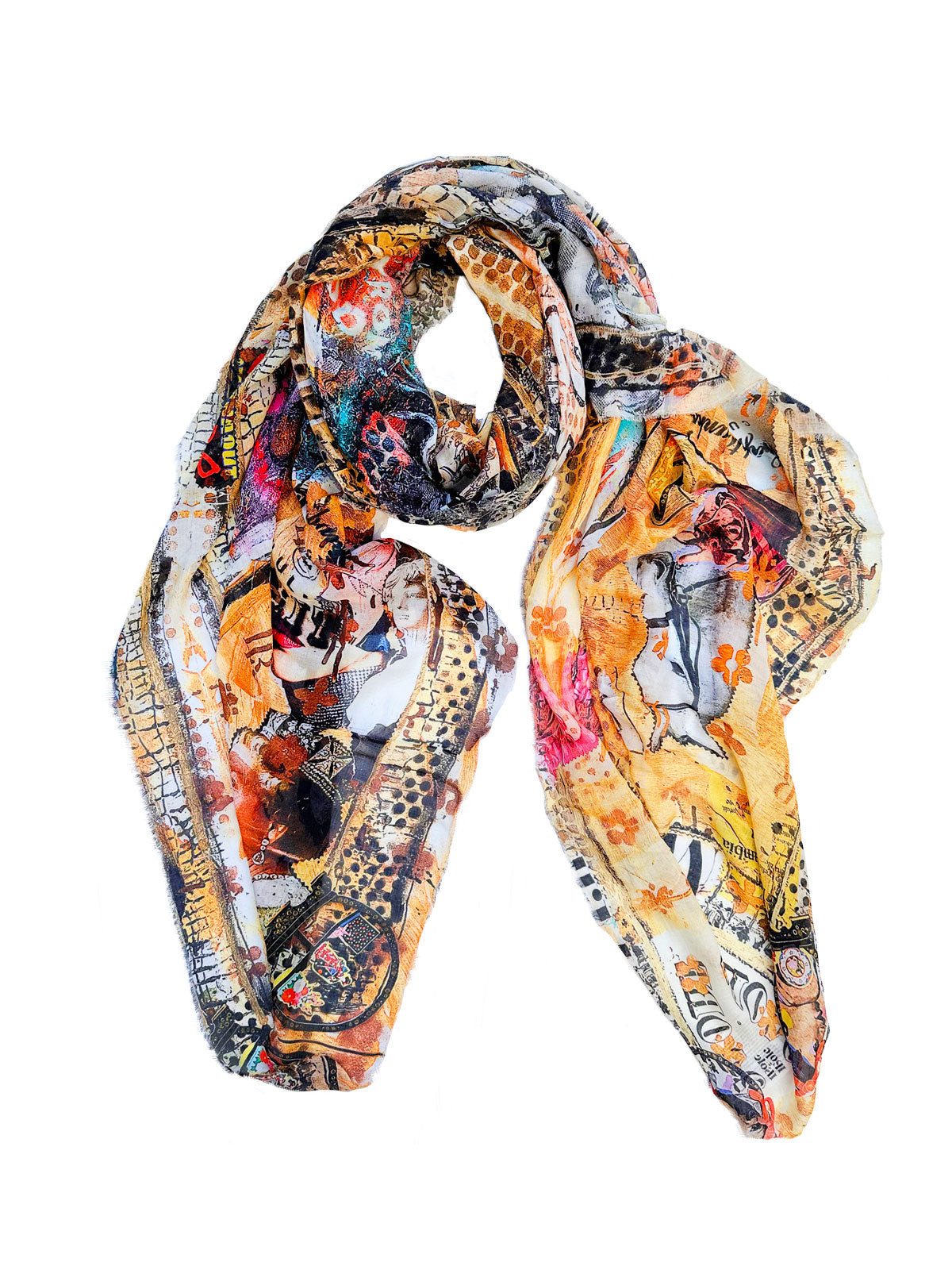 FullArt Cash or Trash  -  Artistico  Foulard Unisex Firmato - 140X200cm, art to wear , limited edition