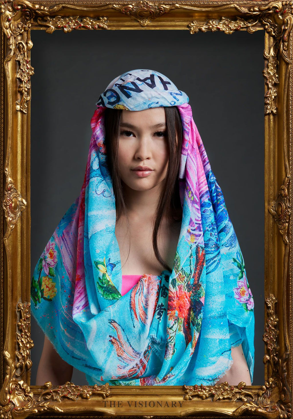 Fullart Chance To Live Forever  - Artistico Pregiato Foulard Unisex Colorato Firmato - 140X140Cm,Art to wear, limited edition