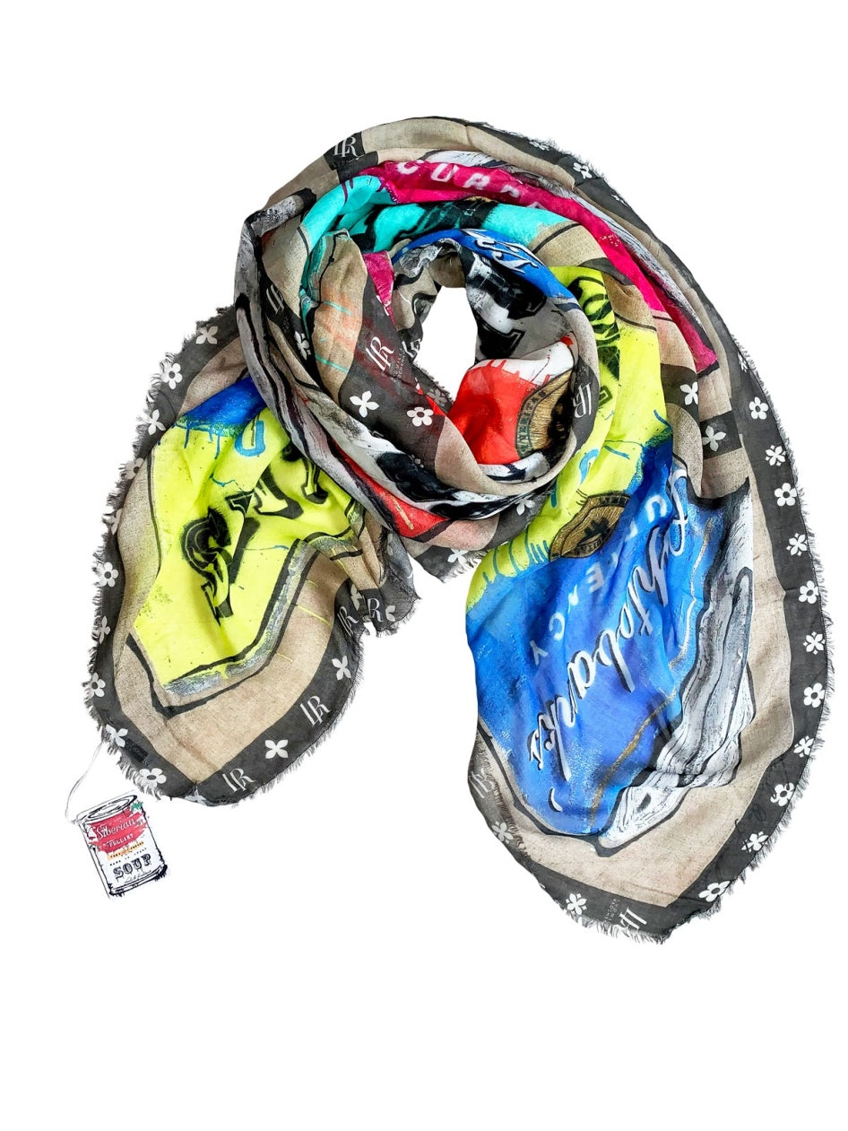 Fullart Cryptobanks - Artistico Foulard Unisex Firmato - 140X200cm, art-to-wear, limited edition