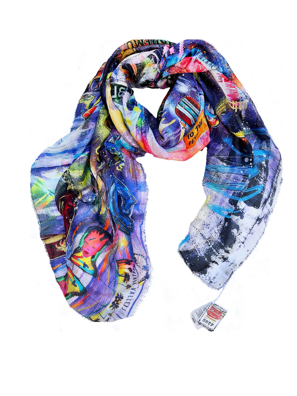 FullArt Dubai Experience - Artistico  Foulard Unisex Firmato - 140X140cm, Multiplo d’arte da indossare, limited edition