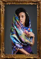 FullArt Dubai Experience - Artistico  Foulard Unisex Firmato - 140X140cm, Multiplo d’arte da indossare, limited edition