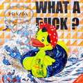 FullArt Duck Revolution  - Artistico Pregiato Foulard Unisex Colorato Firmato - 140X140cm, art to wear , limited edition