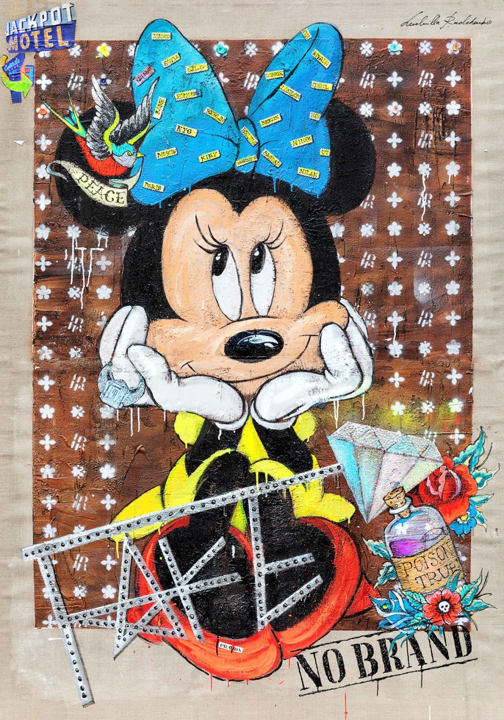 Fullart Fake News Fullart - Artistico Foulard Unisex Firmato - 140X200cm, art-to-wear, limited edition