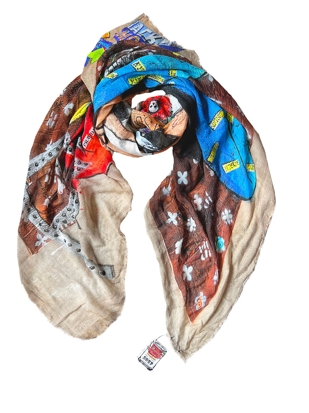 Fullart Fake News Fullart - Artistico Foulard Unisex Firmato - 140X200cm, art-to-wear, limited edition
