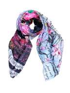 Fullart Fior De Rock - Artistico Pregiato Foulard Unisex Colorato Firmato - 140X140cm,art to wear, limited edition