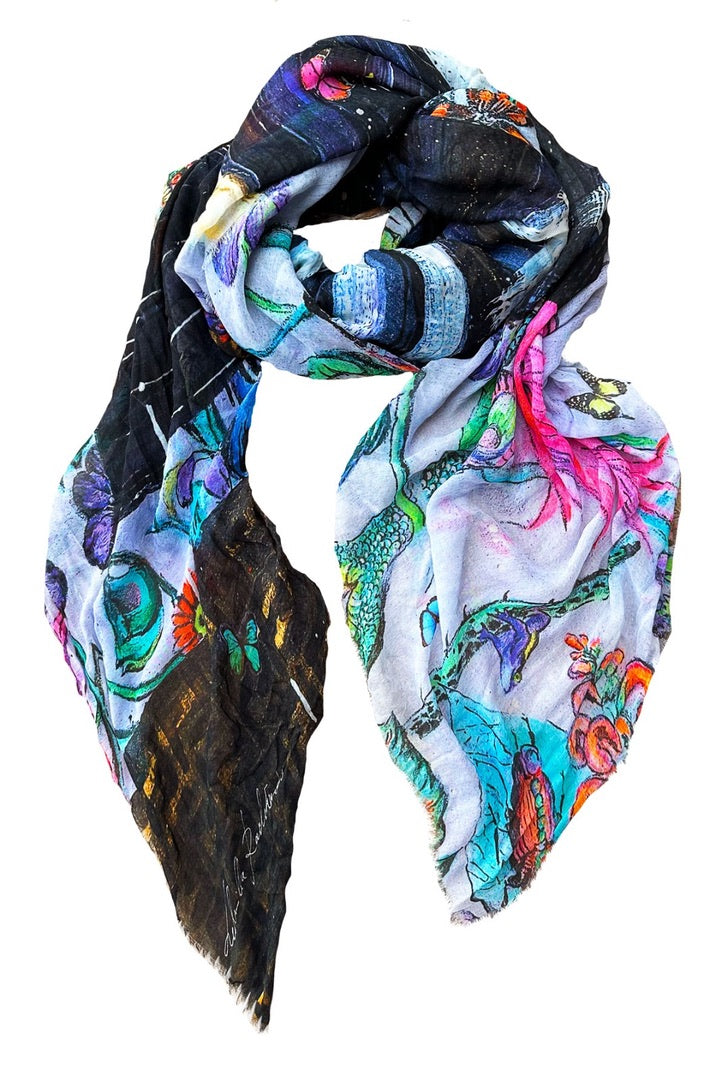 Fullart Fuck Off -  Artistico Foulard Unisex Firmato - 140X200cm, art-to-wear, limited edition