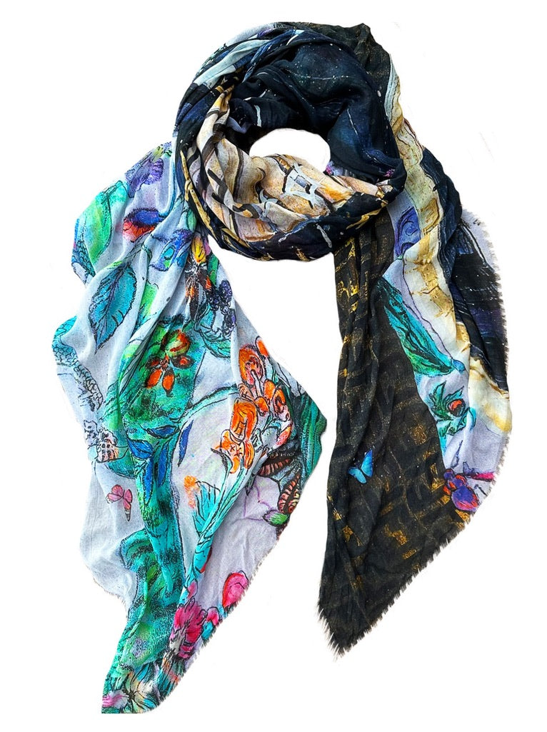 Fullart Fuck Off -  Artistico Foulard Unisex Firmato - 140X200cm, art-to-wear, limited edition