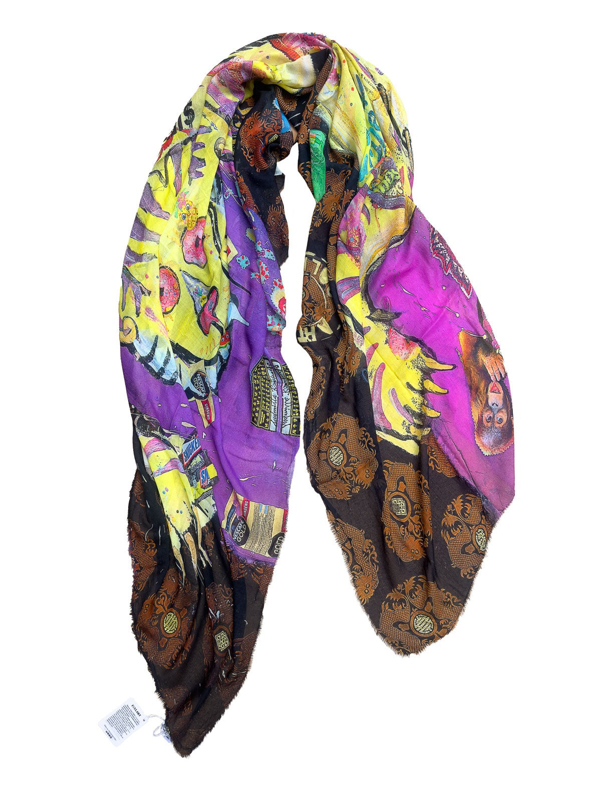 FullArt GOLA - Artistico  Foulard Unisex Firmato - 140X200cm, Multiplo d’arte da indossare, limited edition