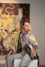 FullArt GOLA - Artistico  Foulard Unisex Firmato - 140X200cm, Multiplo d’arte da indossare, limited edition