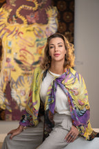 FullArt GOLA - Artistico  Foulard Unisex Firmato - 140X200cm, Multiplo d’arte da indossare, limited edition