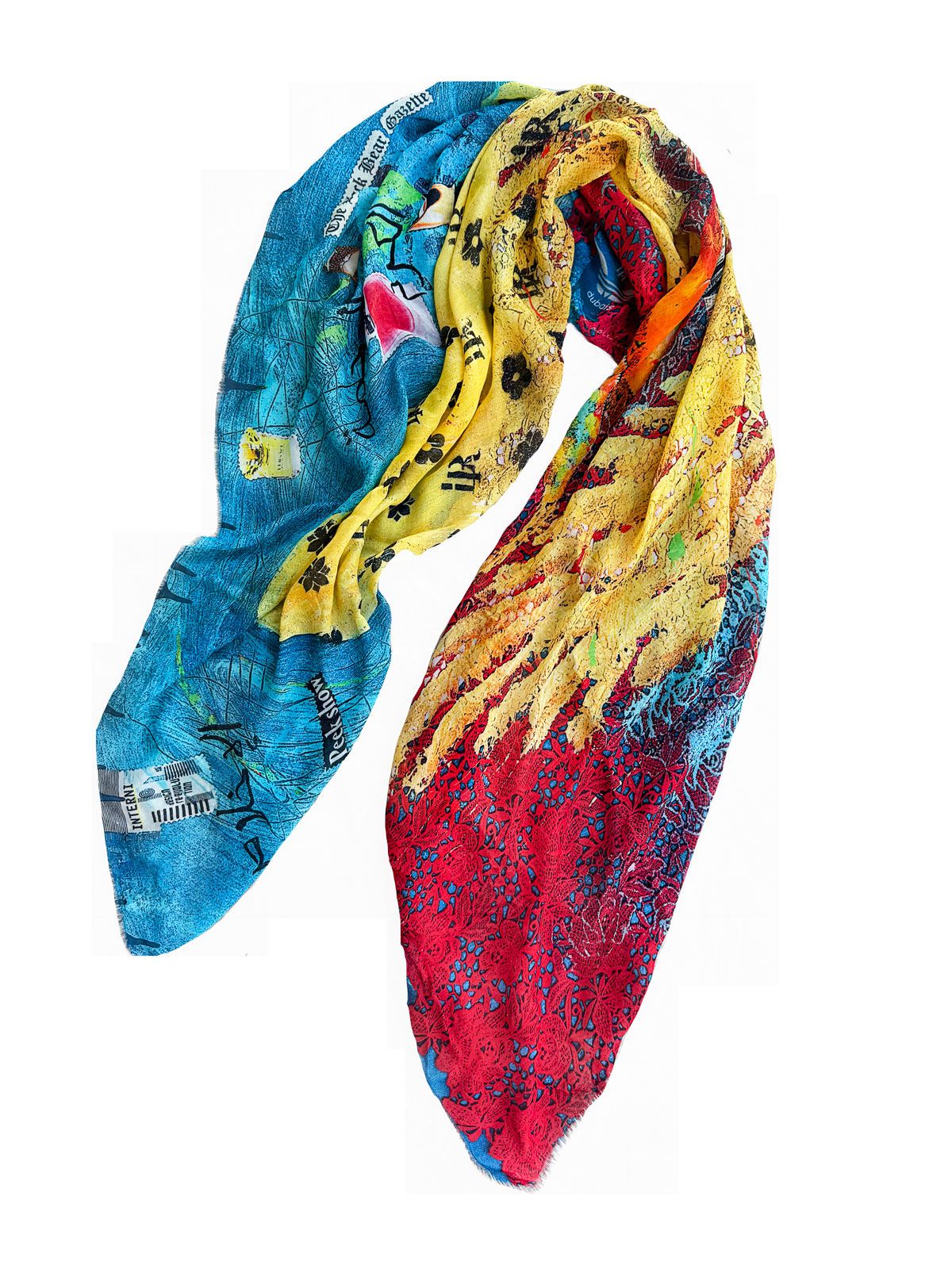 FullArt HUMILITY JOURNEY -  Artistico  Foulard Unisex Firmato - 140X140cm, Art to wear, limited edition
