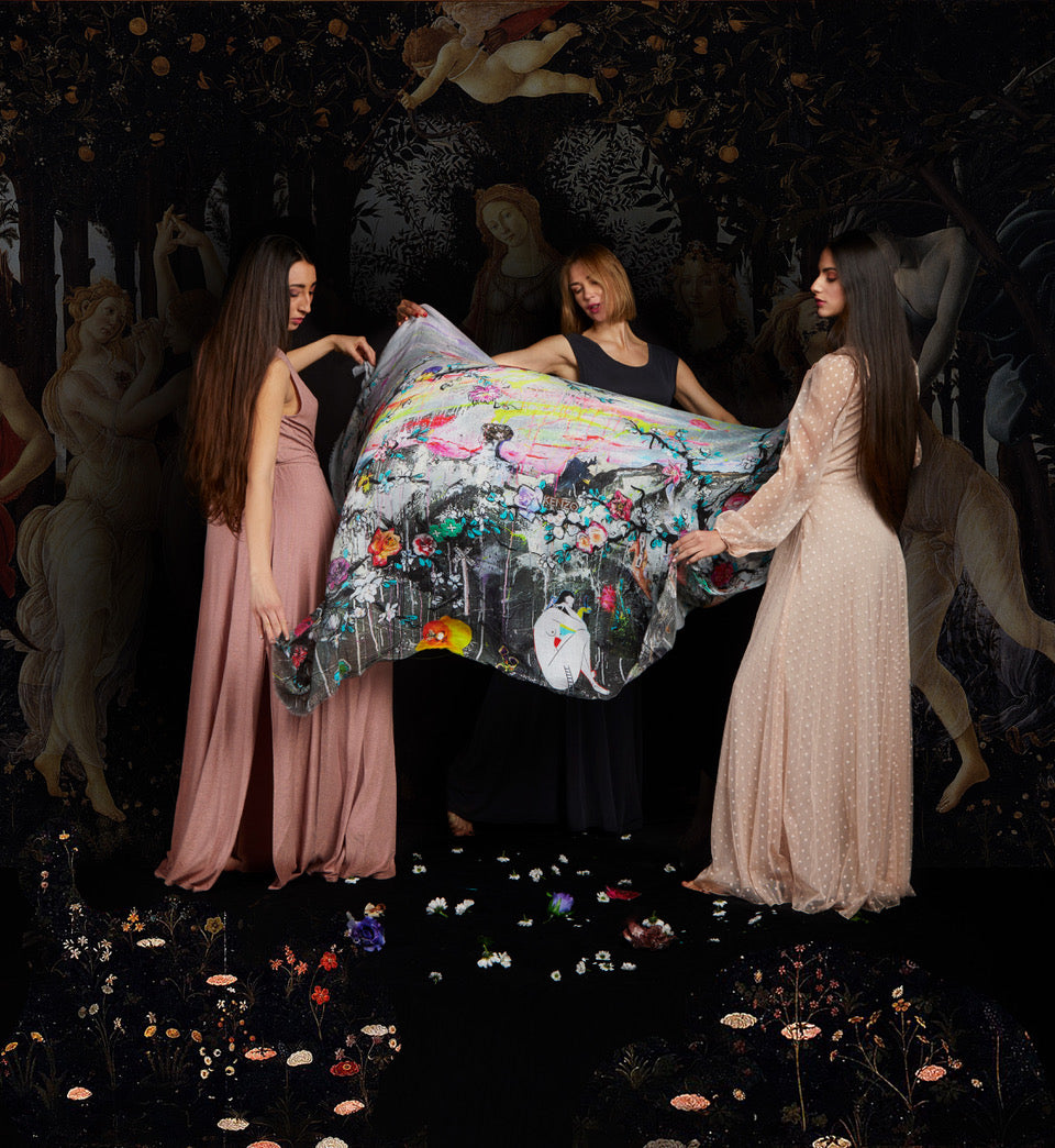 Fullart Il Risveglio Dopo La Confusione Fullart  - Artistico Foulard Unisex Firmato - 140X200cm, art-to-wear, limited editionto
