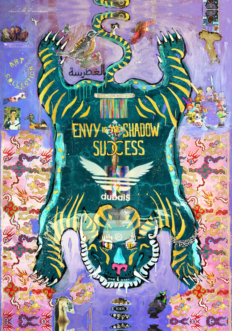 FullArt INVIDIA - Artistico  Foulard Unisex Firmato - 140X200cm, Multiplo d’arte da indossare, limited edition