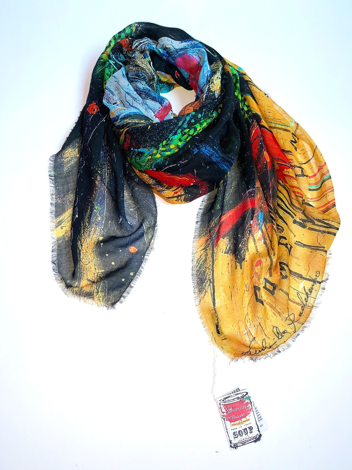 Fullart Joker - Artistico Foulard Unisex Firmato - 140X140cm, art-to-wear, limited edition