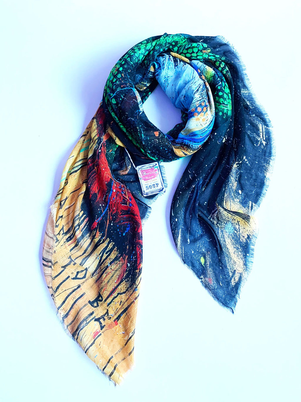 Fullart Joker - Artistico Foulard Unisex Firmato - 140X140cm, art-to-wear, limited edition