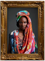 FullArt Kermesse D'Attente - Artistico Foulard Unisex Firmato - 140X140cm, Multiplo d’arte da indossare, limited edition