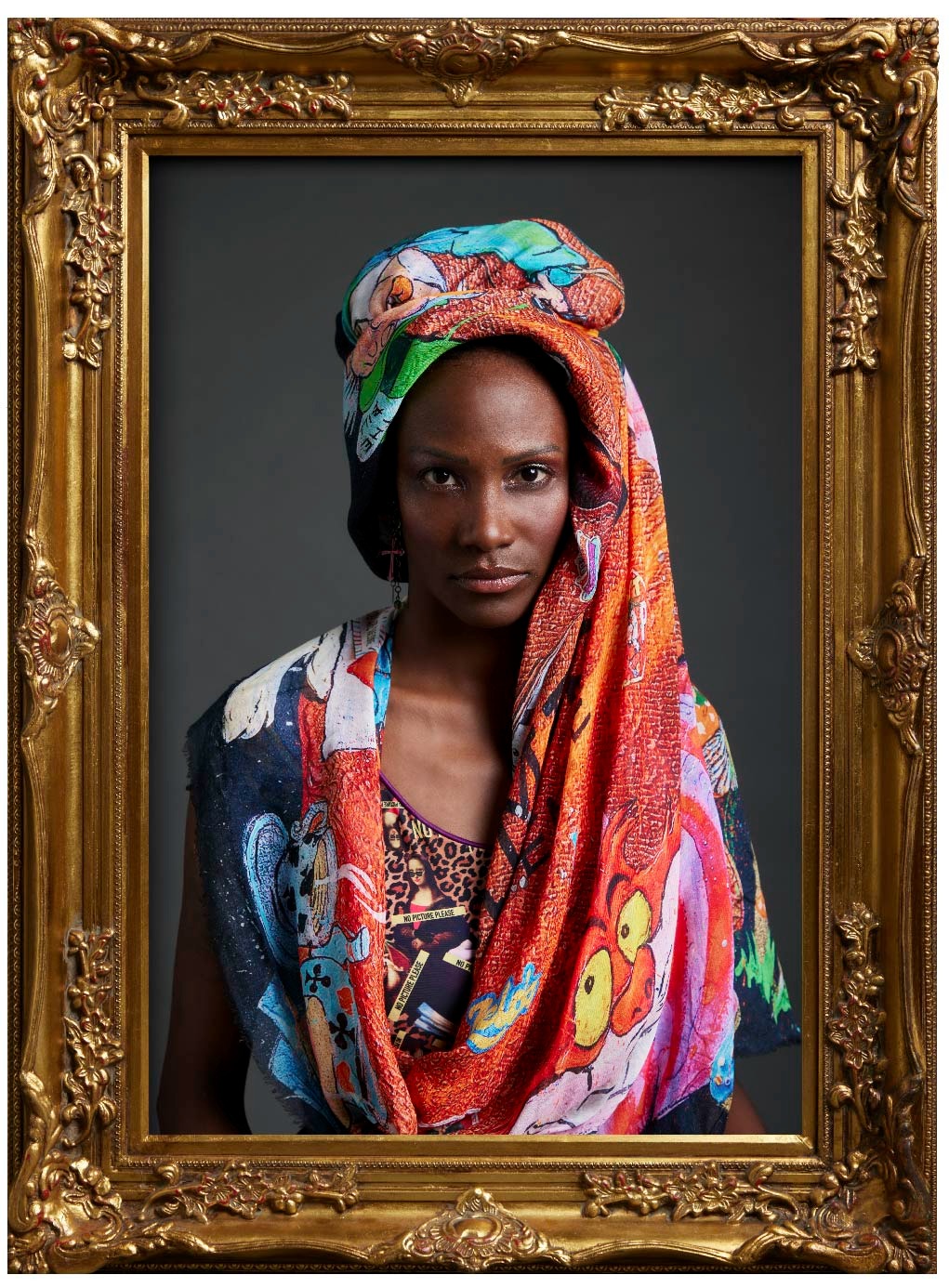 FullArt Kermesse D'Attente - Artistico Foulard Unisex Firmato - 140X140cm, Multiplo d’arte da indossare, limited edition