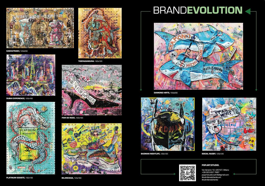FullArt Kermesse D'Attente - Artistico Foulard Unisex Firmato - 140X140cm, Multiplo d’arte da indossare, limited edition