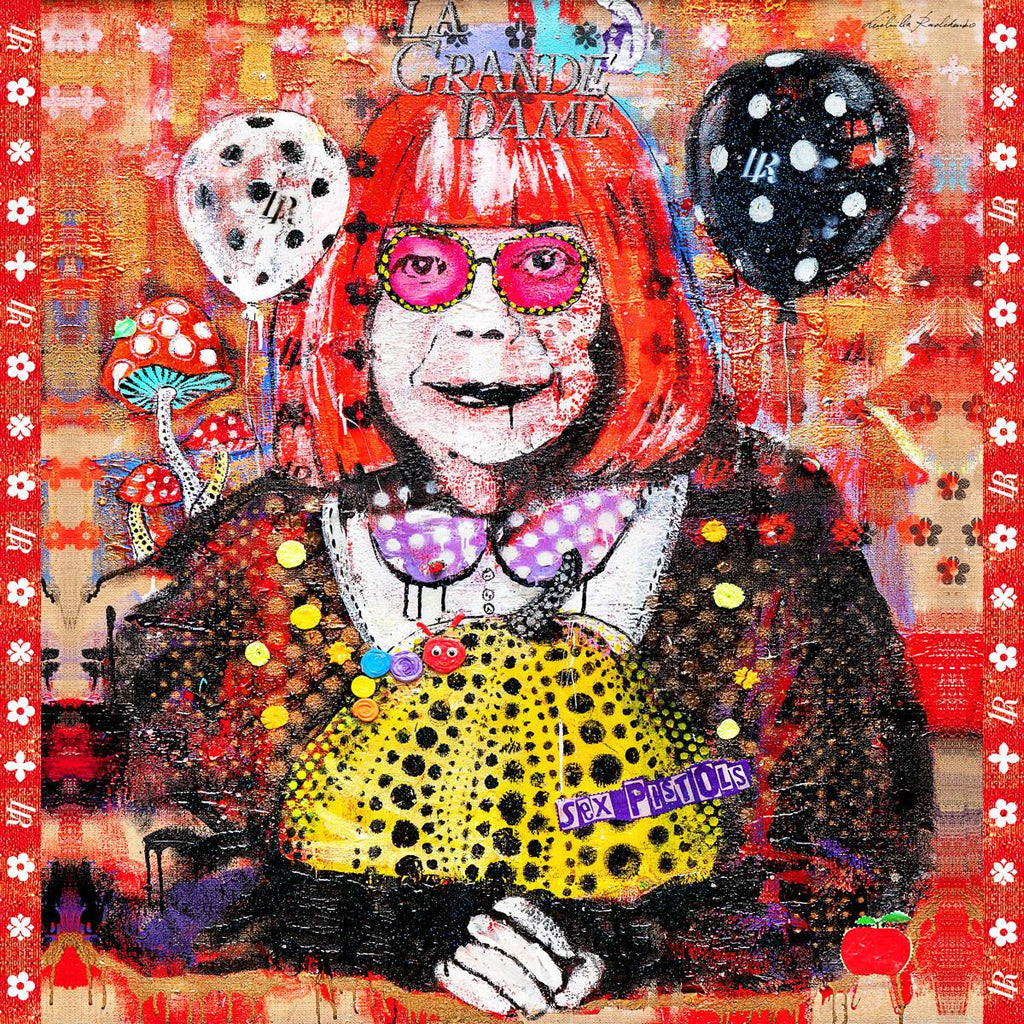 Fullart Kusama World - Artistico Foulard Unisex Firmato - 140X140cm, art-to-wear, limited edition