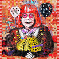 Fullart Kusama World - Artistico Foulard Unisex Firmato - 140X140cm, art-to-wear, limited edition