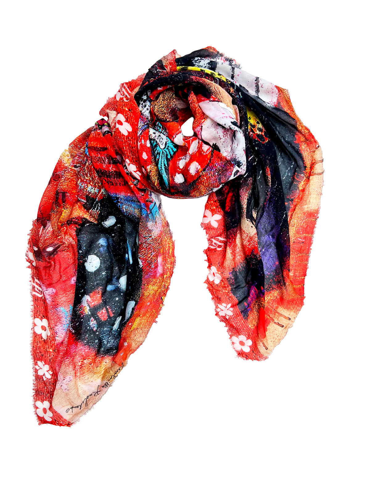 Fullart Kusama World - Artistico Foulard Unisex Firmato - 140X140cm, art-to-wear, limited edition