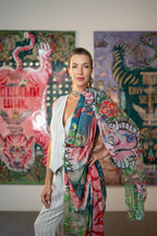 FullArt LUSSURIA - Artistico  Foulard Unisex Firmato - 140X200cm, Multiplo d’arte da indossare, limited edition