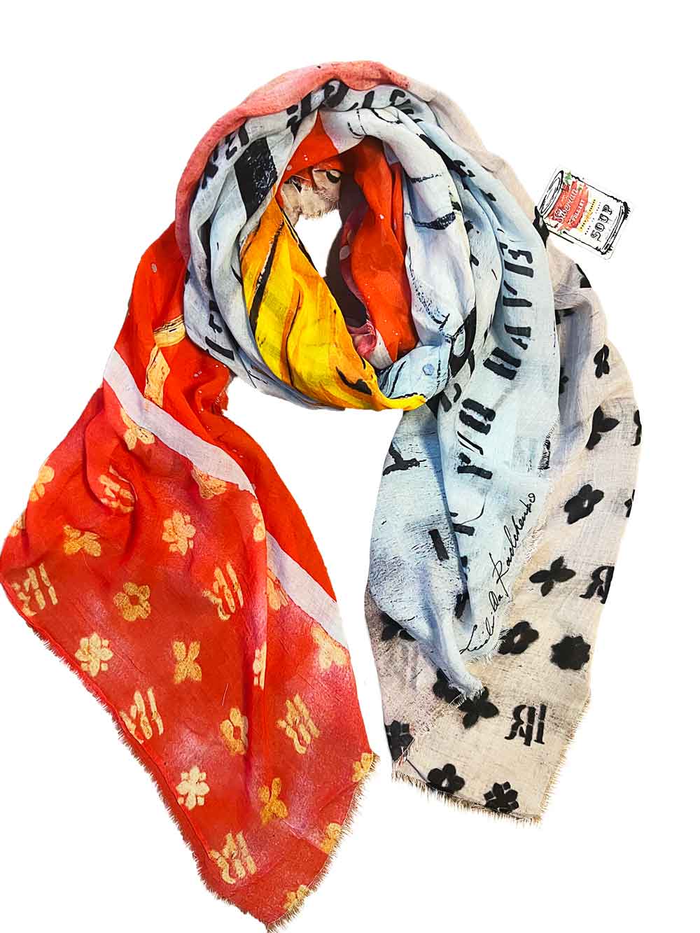 Fullart Maldoro - Artistico Foulard Unisex Firmato - 140X200cm, art-to-wear, limited edition
