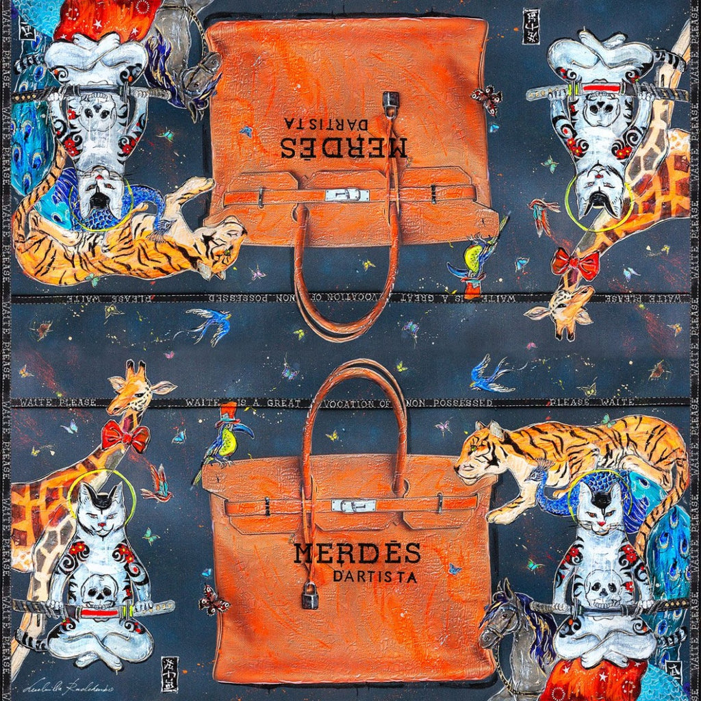 Fullart Merdes D'Artiste Fullart - Artistico Foulard Unisex Firmato - 140X200cm, art-to-wear, limited edition