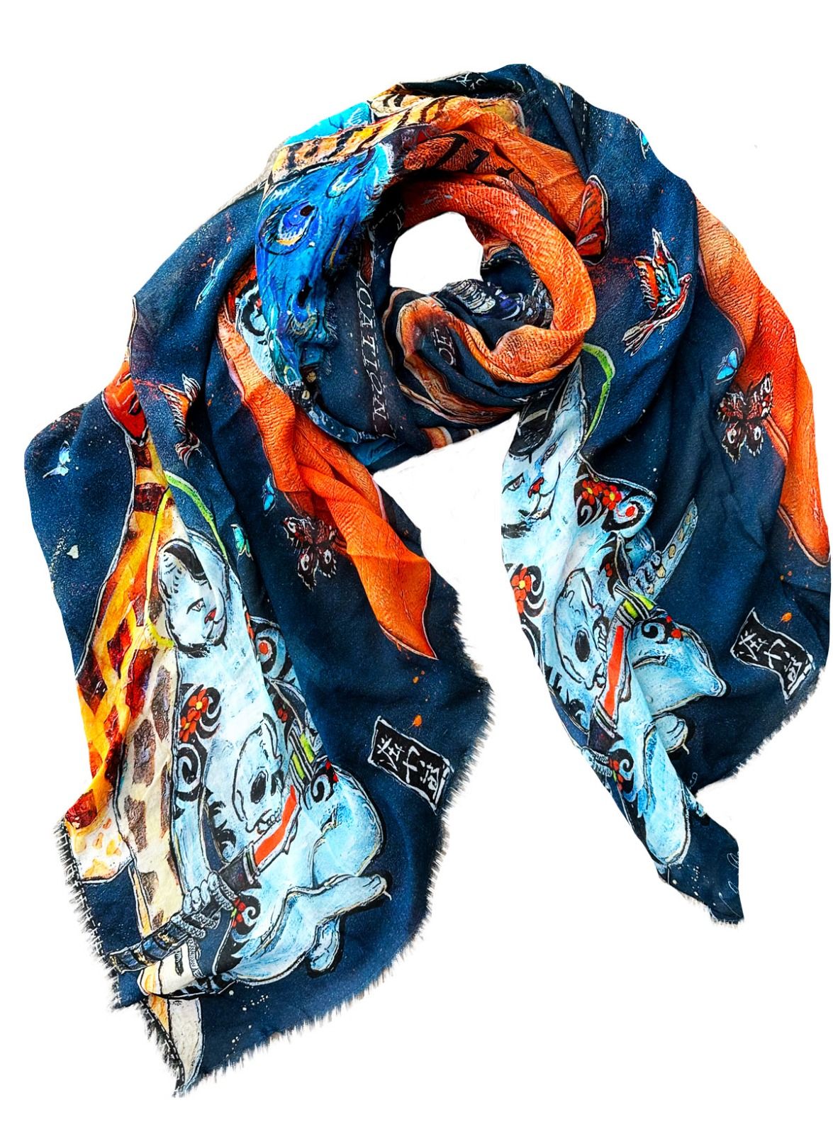 Fullart Merdes D'Artiste Fullart - Artistico Foulard Unisex Firmato - 140X200cm, art-to-wear, limited edition