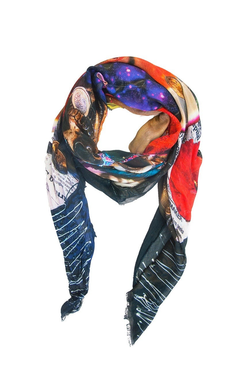 Fullart Ministry Of Smile Fullart - Artistico Foulard Unisex Firmato - 140X200cm, art-to-wear, limited edition