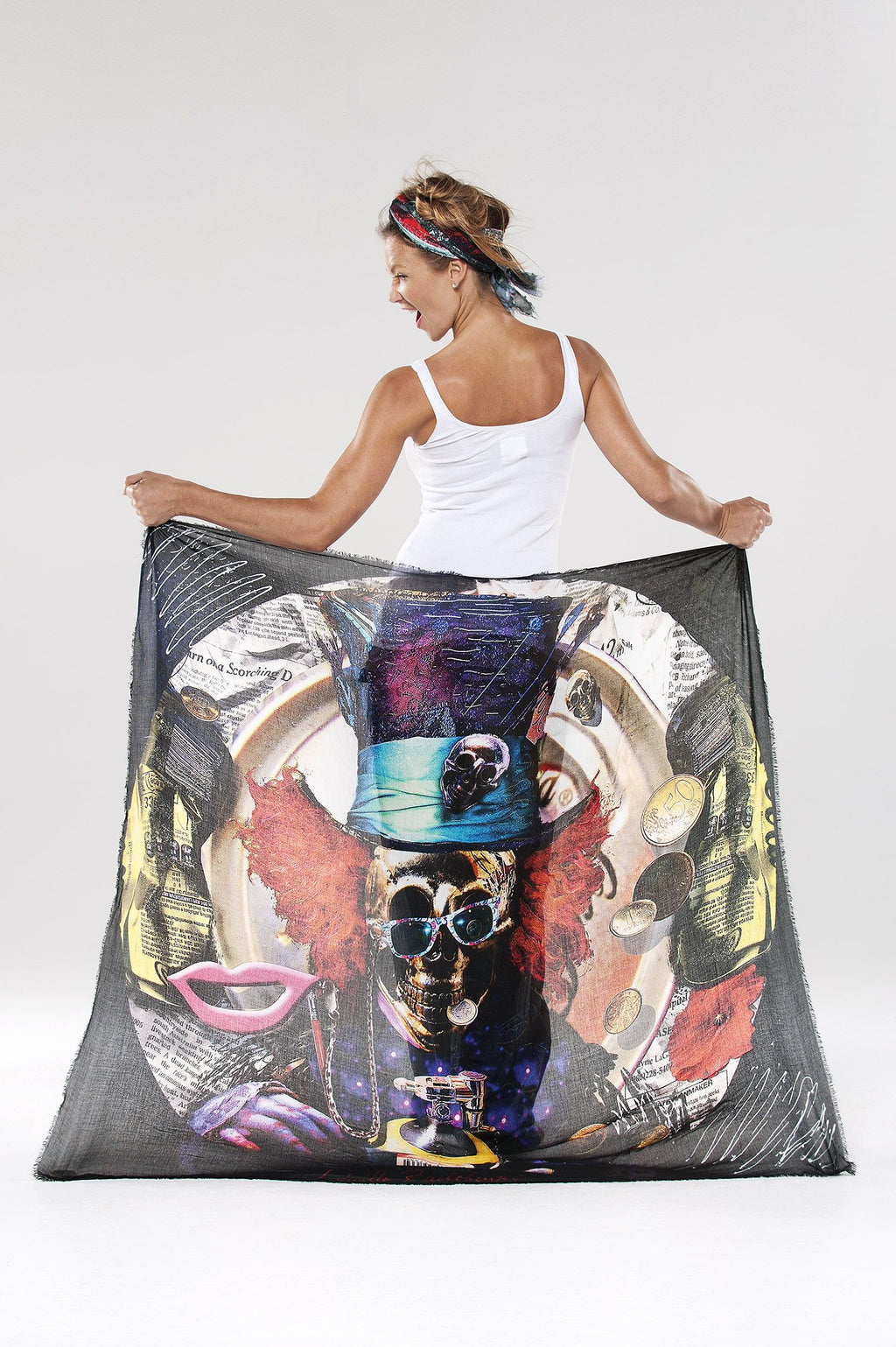 Fullart Ministry Of Smile Fullart - Artistico Foulard Unisex Firmato - 140X200cm, art-to-wear, limited edition