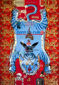 FullArt ORGOGLIO - Artistico  Foulard Unisex Firmato - 140X200cm, Multiplo d’arte da indossare, limited edition