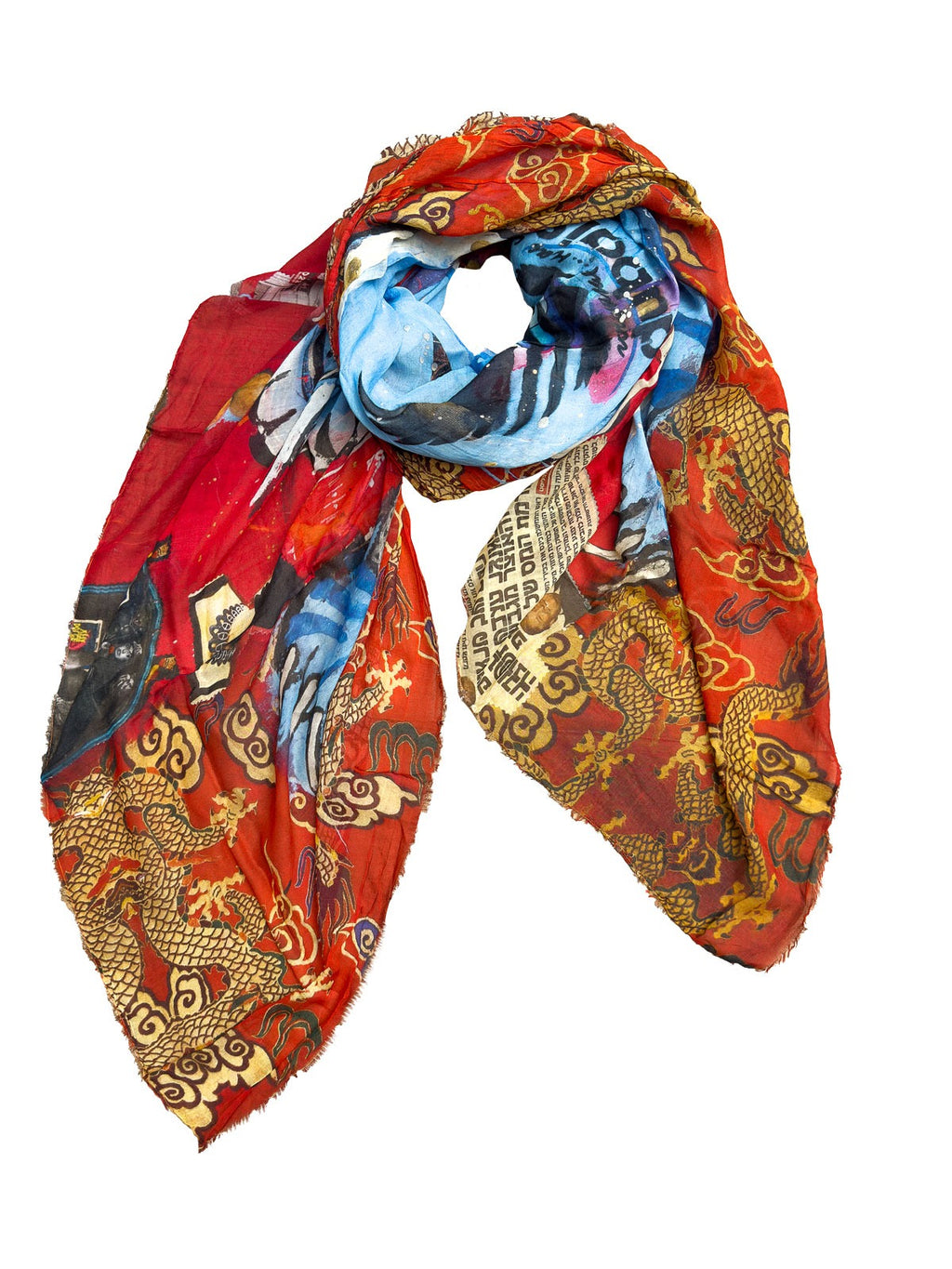 FullArt ORGOGLIO - Artistico  Foulard Unisex Firmato - 140X200cm, Multiplo d’arte da indossare, limited edition