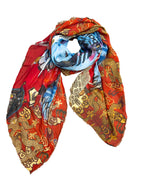 FullArt ORGOGLIO - Artistico  Foulard Unisex Firmato - 140X200cm, Multiplo d’arte da indossare, limited edition