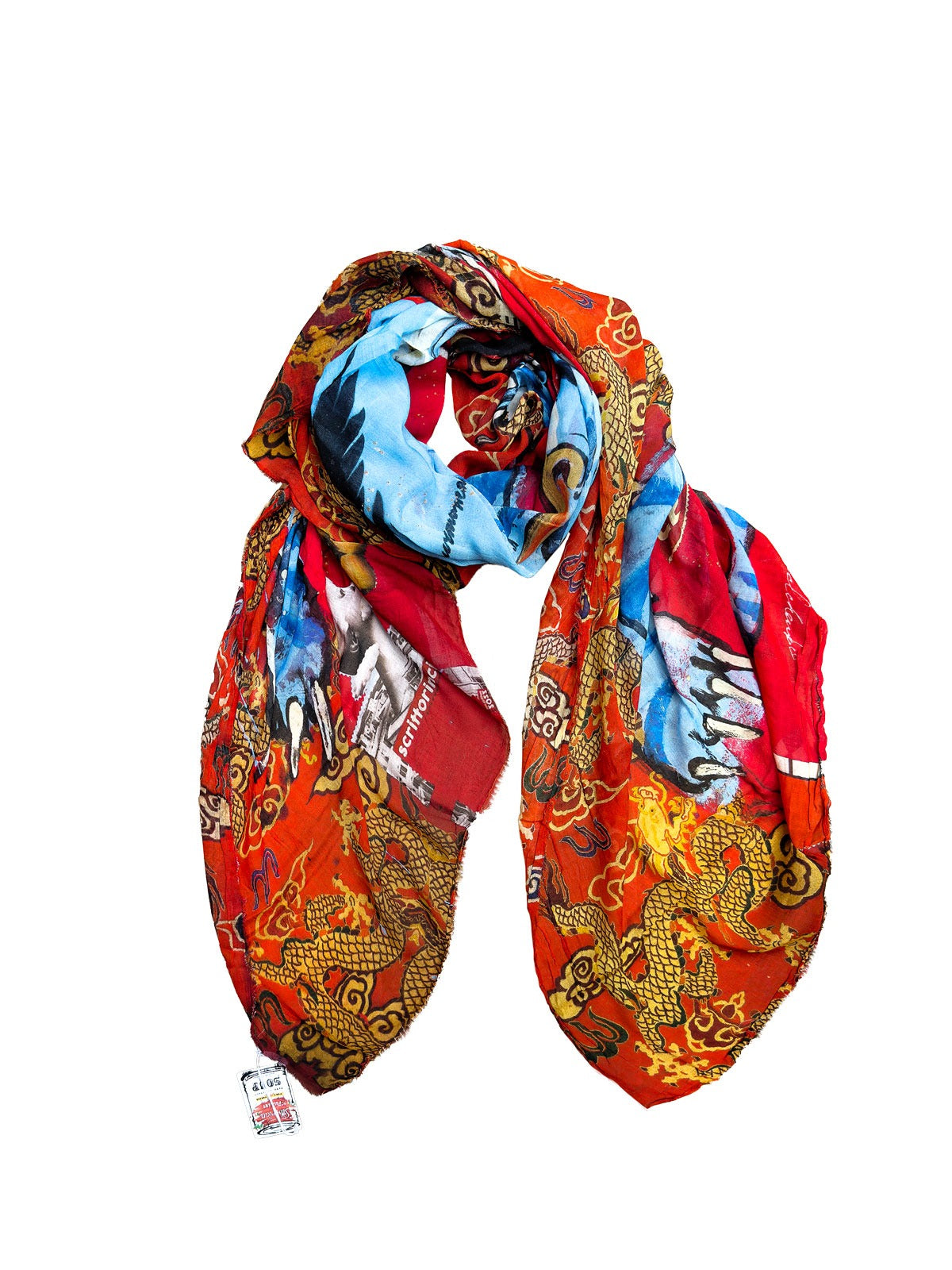 FullArt ORGOGLIO - Artistico  Foulard Unisex Firmato - 140X200cm, Multiplo d’arte da indossare, limited edition