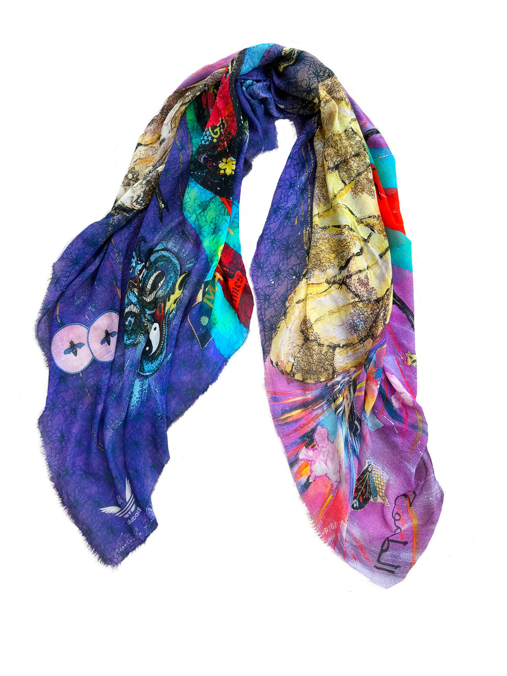 FullArt PERSEVERANCE DEAL -  Artistico  Foulard Unisex Firmato - 140X140cm, Art to wear, limited edition