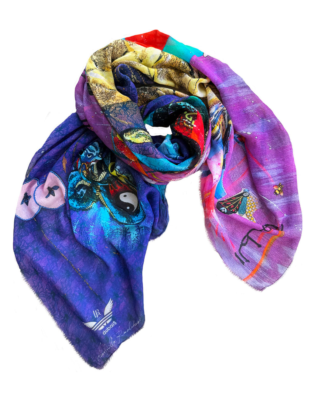 FullArt PERSEVERANCE DEAL -  Artistico  Foulard Unisex Firmato - 140X140cm, Art to wear, limited edition