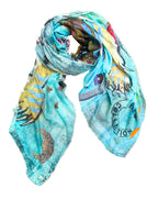 FullArt PIGRIZIA - Artistico  Foulard Unisex Firmato - 140X200cm, Multiplo d’arte da indossare, limited edition