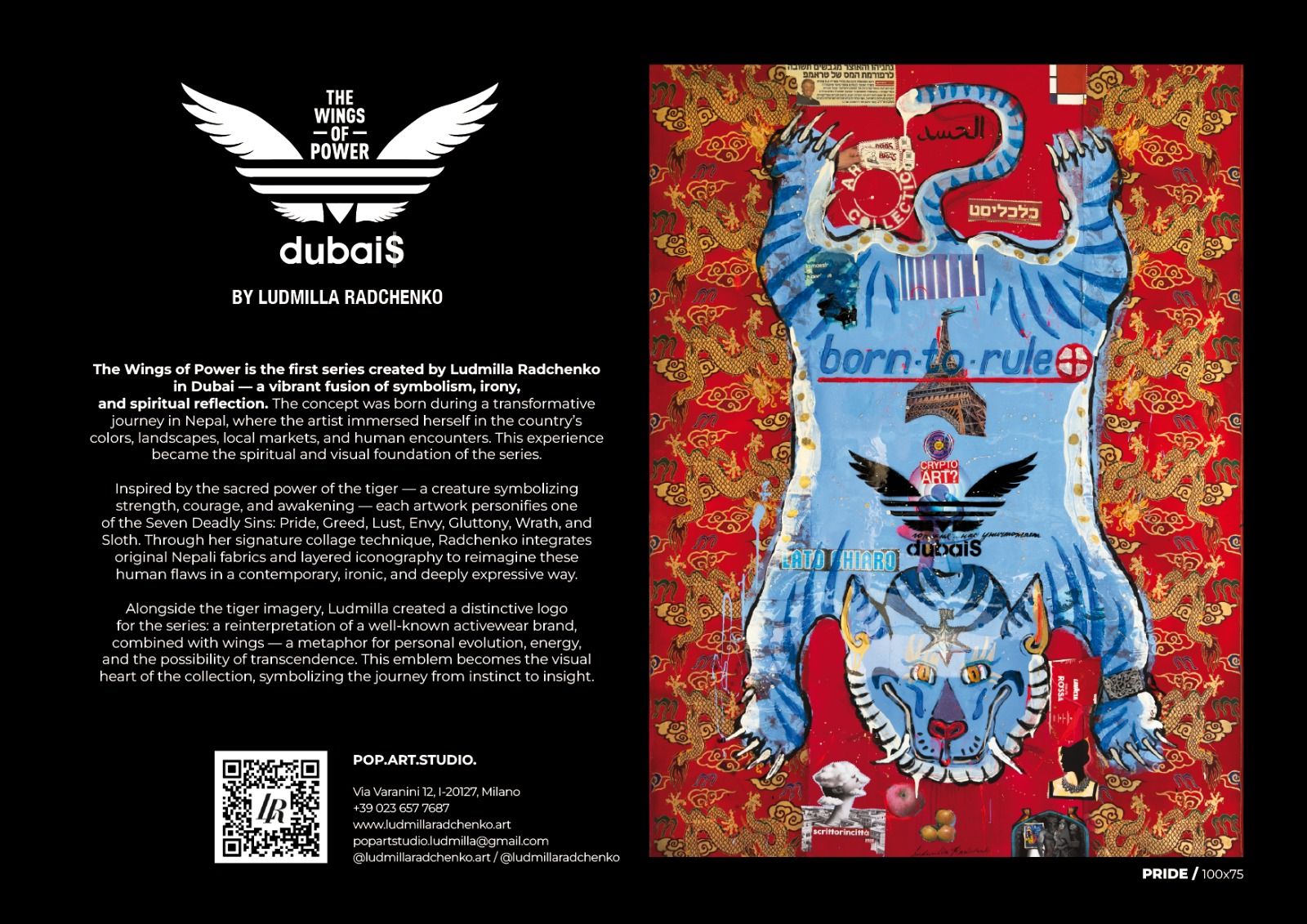 FullArt PIGRIZIA - Artistico  Foulard Unisex Firmato - 140X200cm, Multiplo d’arte da indossare, limited edition