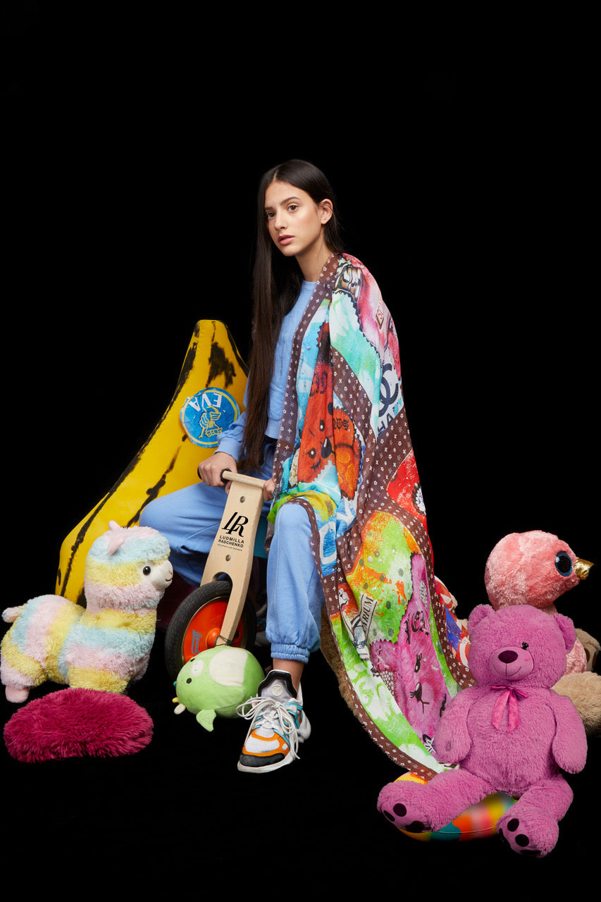 Fullart Pop Bears - Artistico Foulard Unisex Firmato - 140X140cm art-to-wear, limited edition