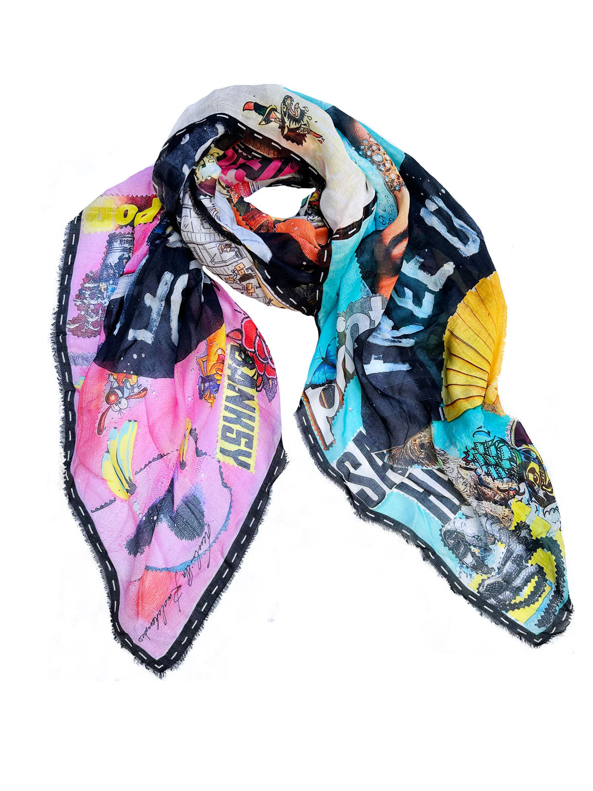 Fullart Pop Fan - Artistico Foulard Unisex Firmato - 140X140cm, art-to-wear, limited edition