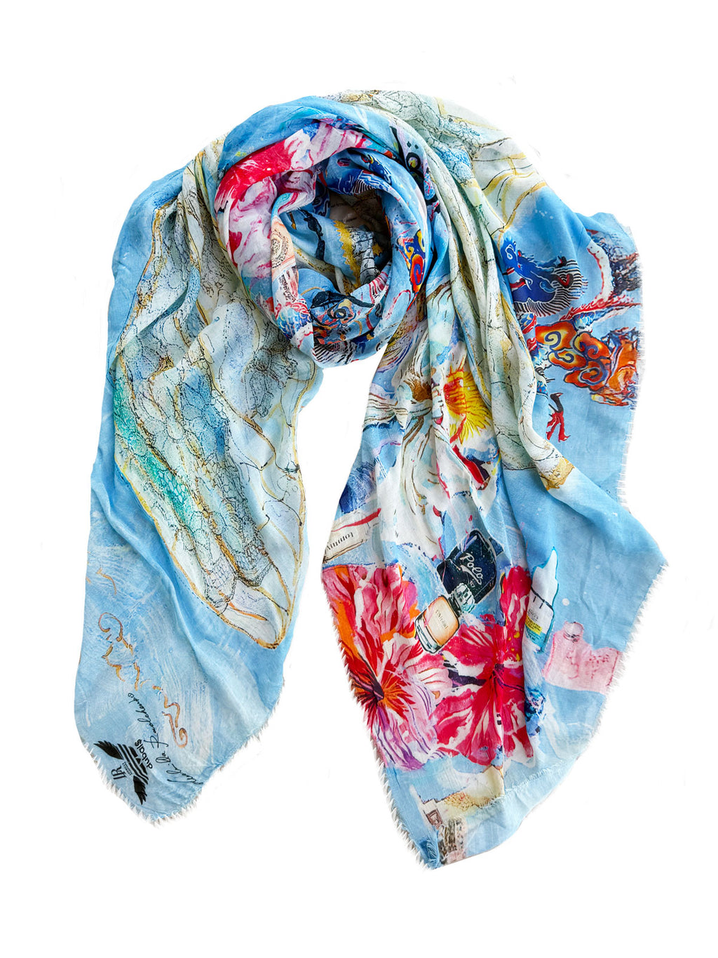 FullArt PURITY SOUL - Artistico  Foulard Unisex Firmato - 140X200cm, Multiplo d’arte da indossare, limited edition -