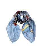 FullArt Samurai Fighting , Artistico  Foulard Unisex Firmato - 140X140cm, Multiplo d’arte da indossare, limited edition