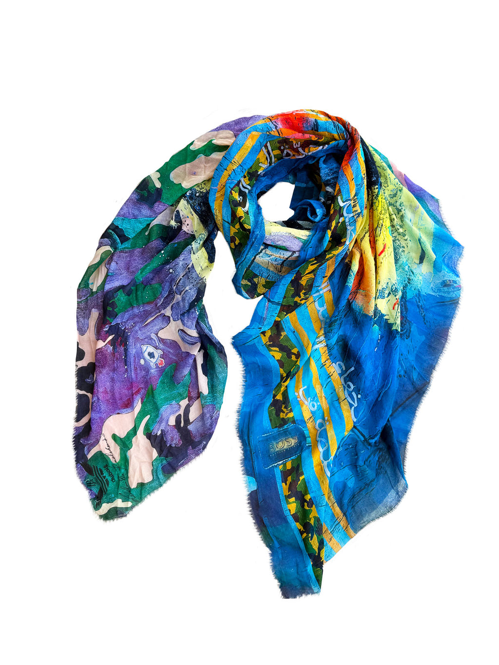 FullArt TEMPERANCE BET - Artistico  Foulard Unisex Firmato - 140X200cm, Multiplo d’arte da indossare, limited edition