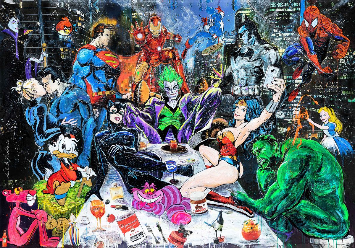 Fullart The Last Dinner Of Power  - Artistico Foulard Unisex Firmato - 140X200cm, art-to-wear, limited edition
