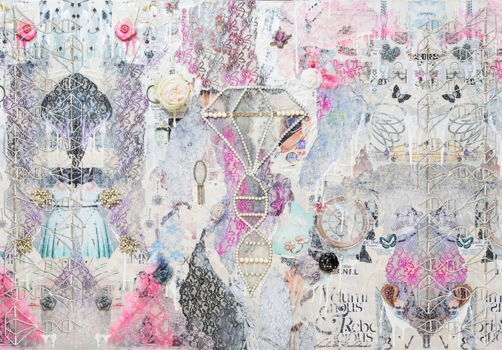 Fullart White Luxury - Artistico Foulard Unisex Firmato - 140X200cm, Multiplo d’arte da indossare, limited edition