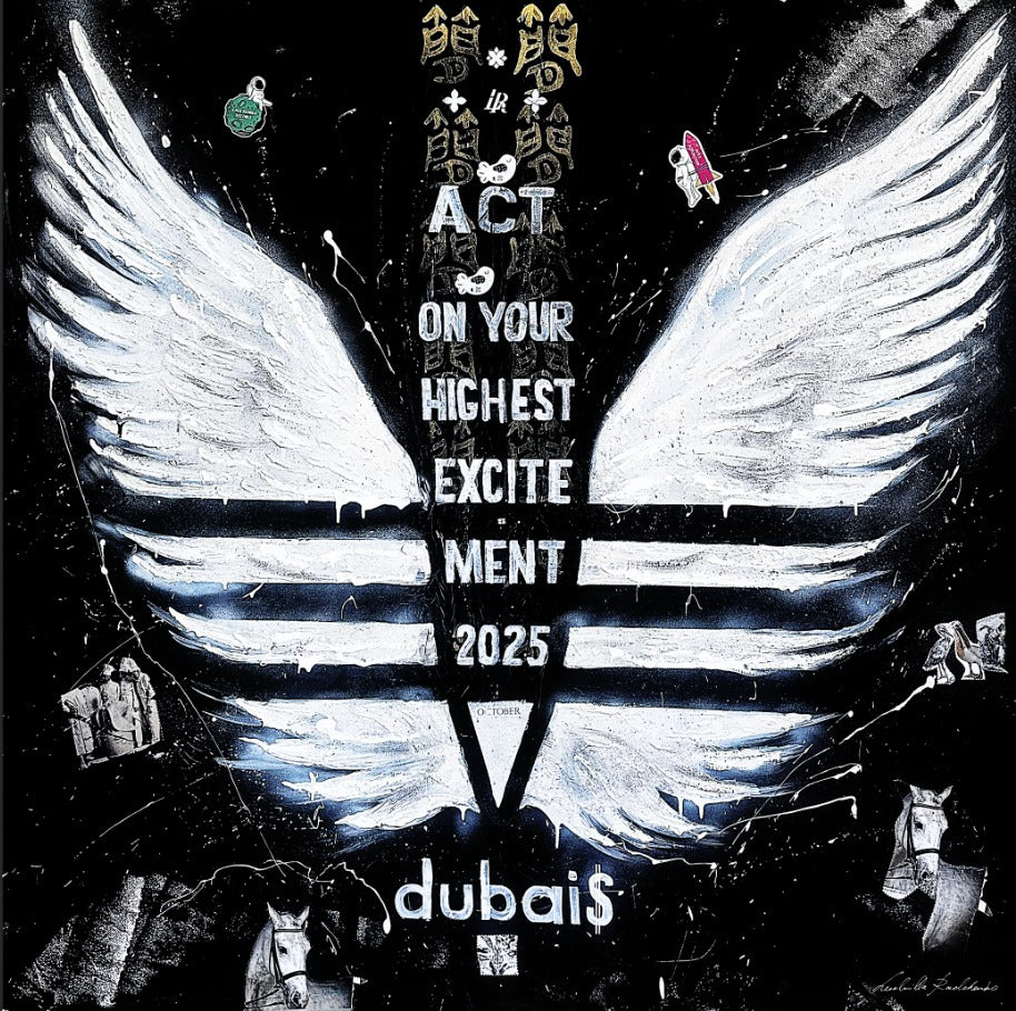 FullArt White Power -  Artistico  Foulard Unisex Firmato - 140X140cm, Art to wear, limited edition