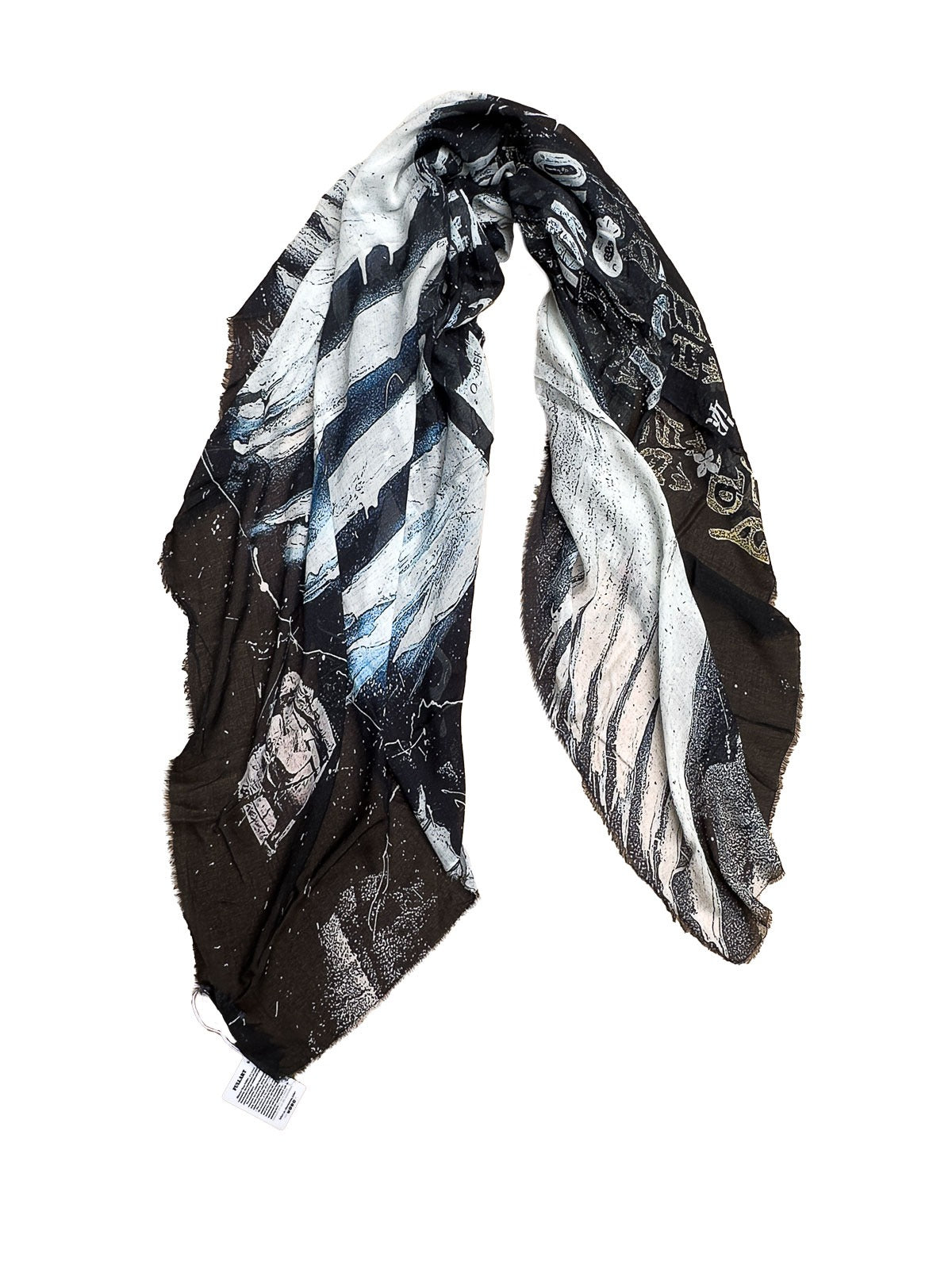 FullArt White Power -  Artistico  Foulard Unisex Firmato - 140X140cm, Art to wear, limited edition