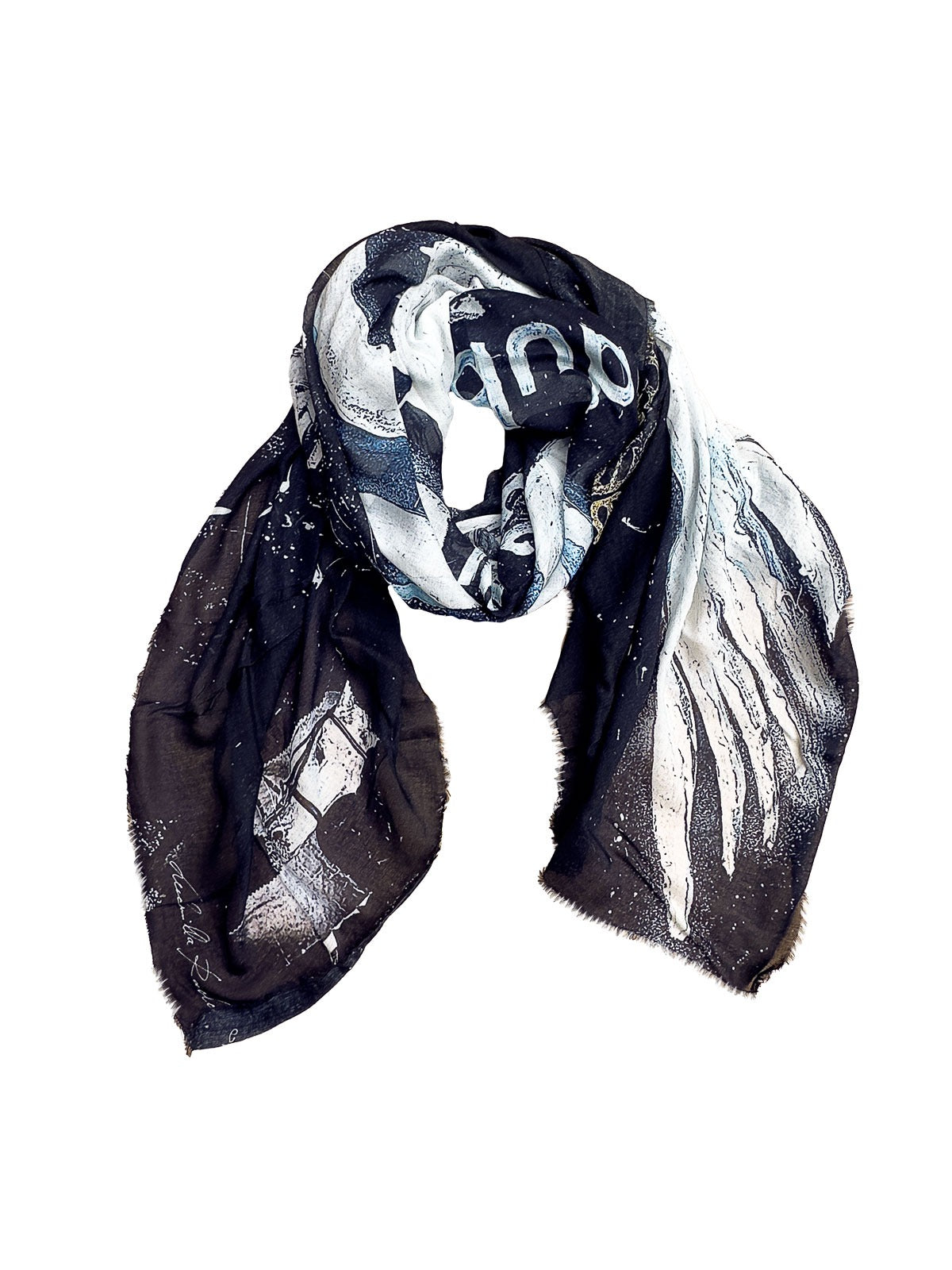 FullArt White Power -  Artistico  Foulard Unisex Firmato - 140X140cm, Art to wear, limited edition